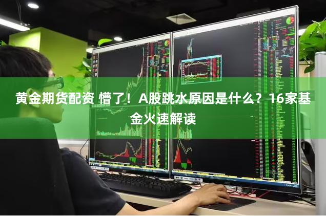 黄金期货配资 懵了！A股跳水原因是什么？16家基金火速解读